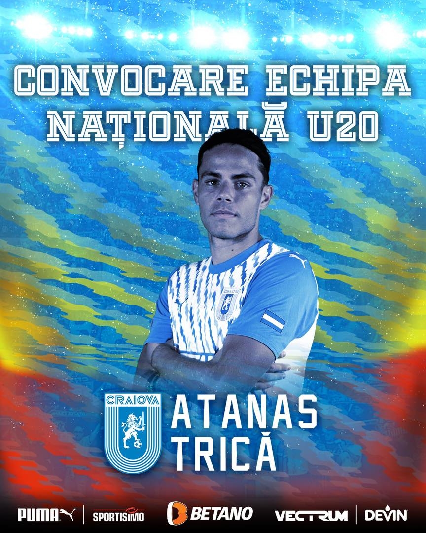 Atanas Trică, sub tricolor la U-20