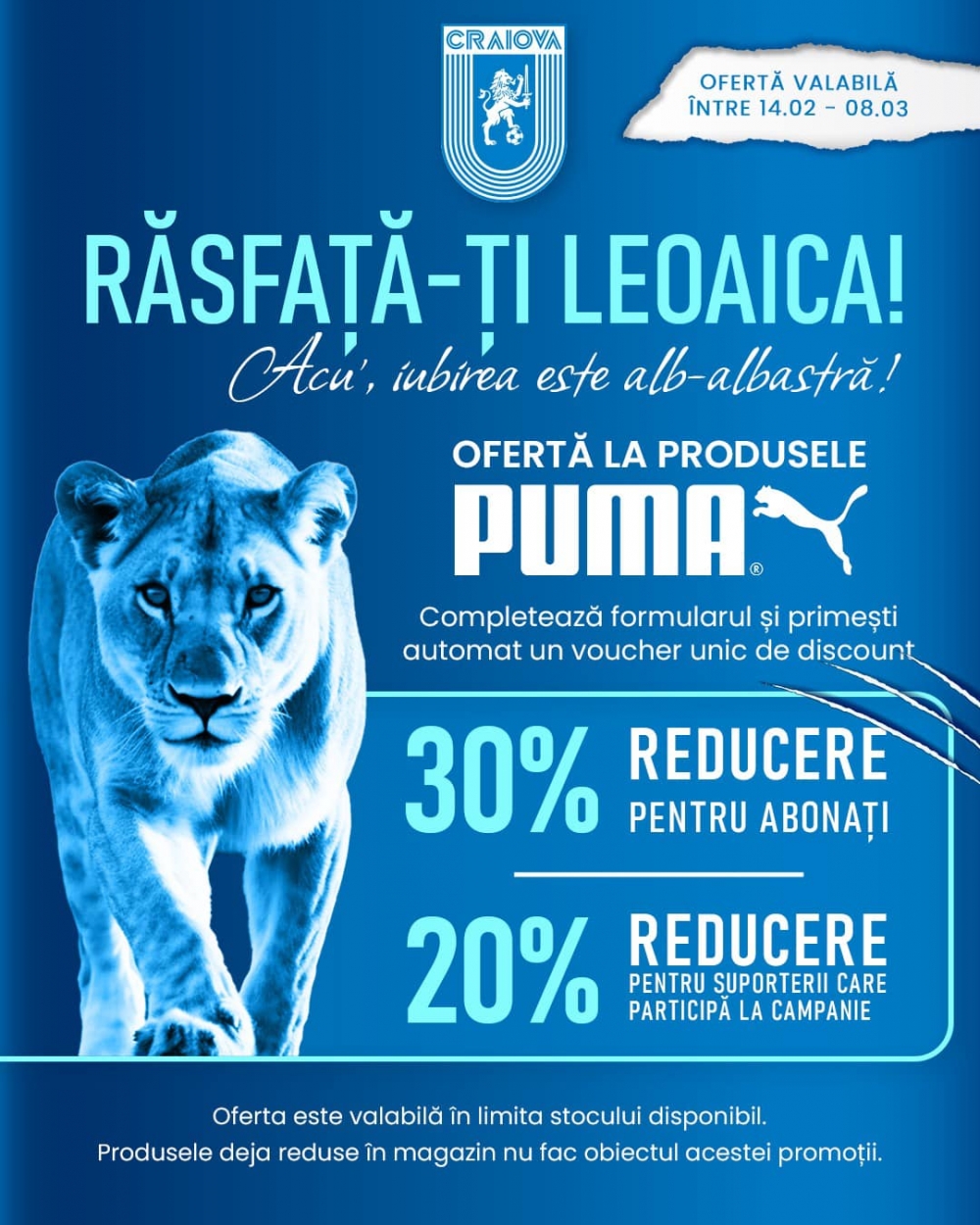 Răsfață-ți leoaica! Super discounturi pentru toate produsele PUMA 